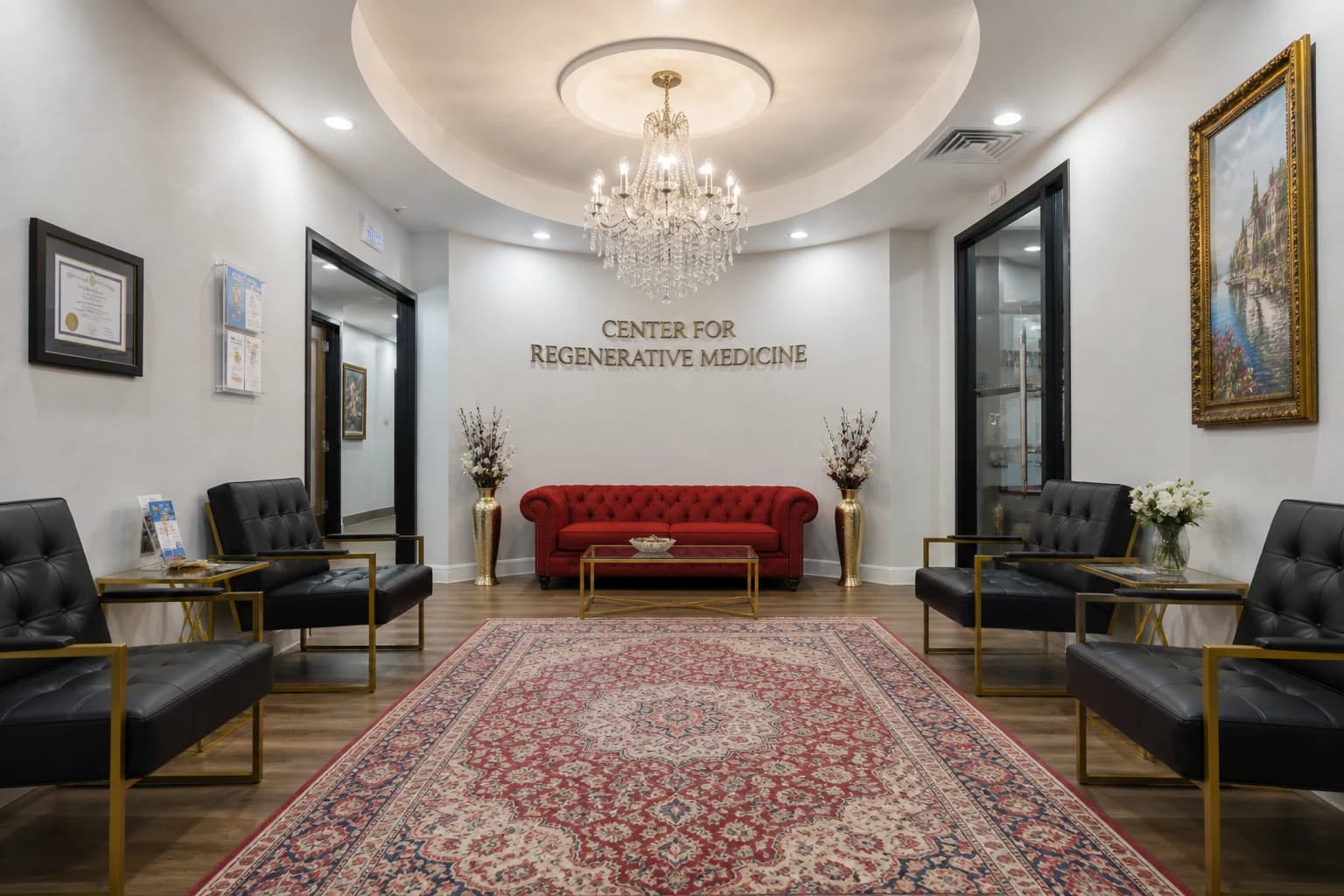 Reception area at Center for Regenerative Medicine