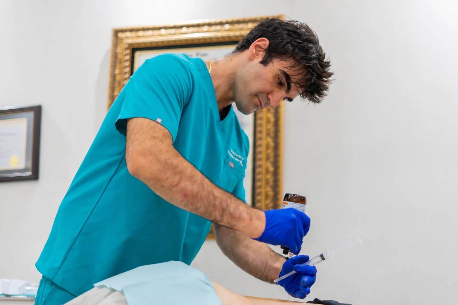 Physician providing care at Center for Regenerative Medicine